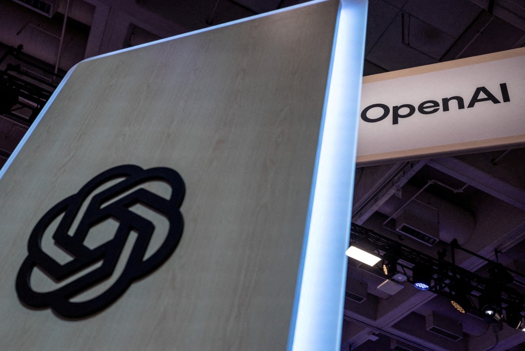 An OpenAI logo is displayed at Moscone Center during the Dreamforce 2026 technology summit in San Francisco, California, US, September 17, 2026. REUTERS