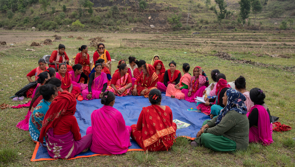 Members of Farmer Field School (FFS) during a group’s meeting in a village in Jorayal Rural Municipality, Nepal.
