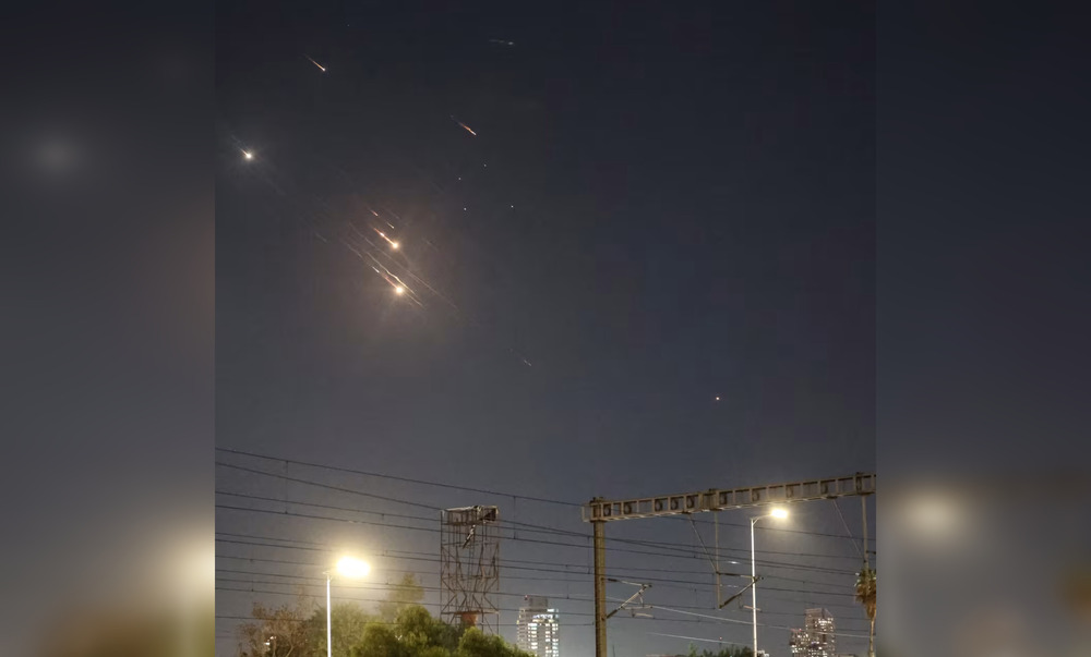 Israel intercepted projectiles above Tel Aviv. (jack guez/Agence France-Presse/Getty Images) Israel intercepted projectiles above Tel Aviv. (jack guez/Agence France-Presse/Getty Images)