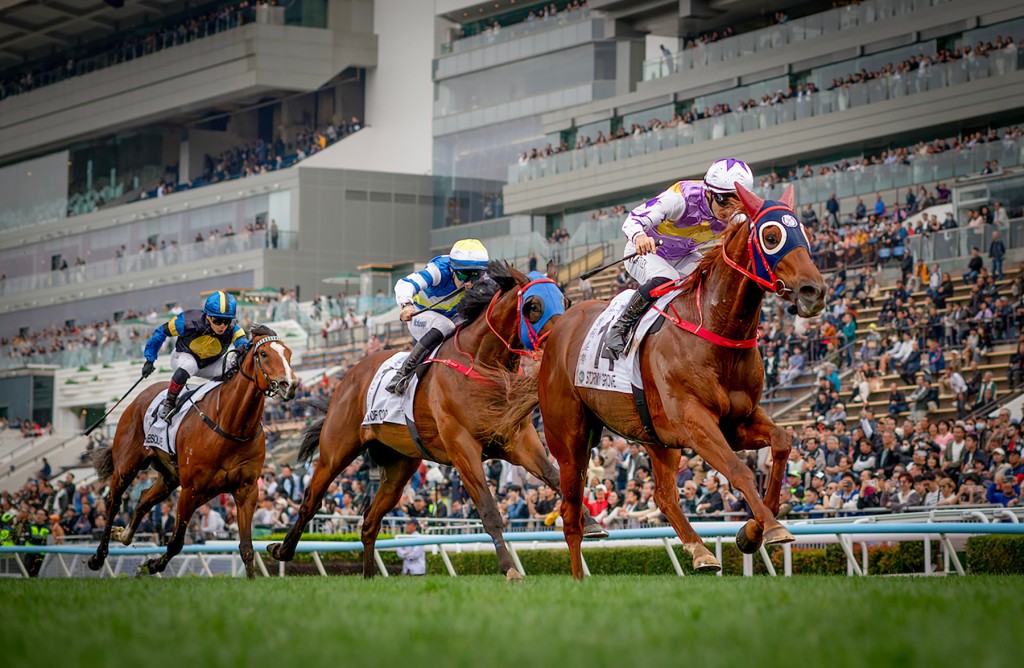 Stormy Grove wins the Hong Kong Classic Cup with jockey Harry Bentley. HKJC
