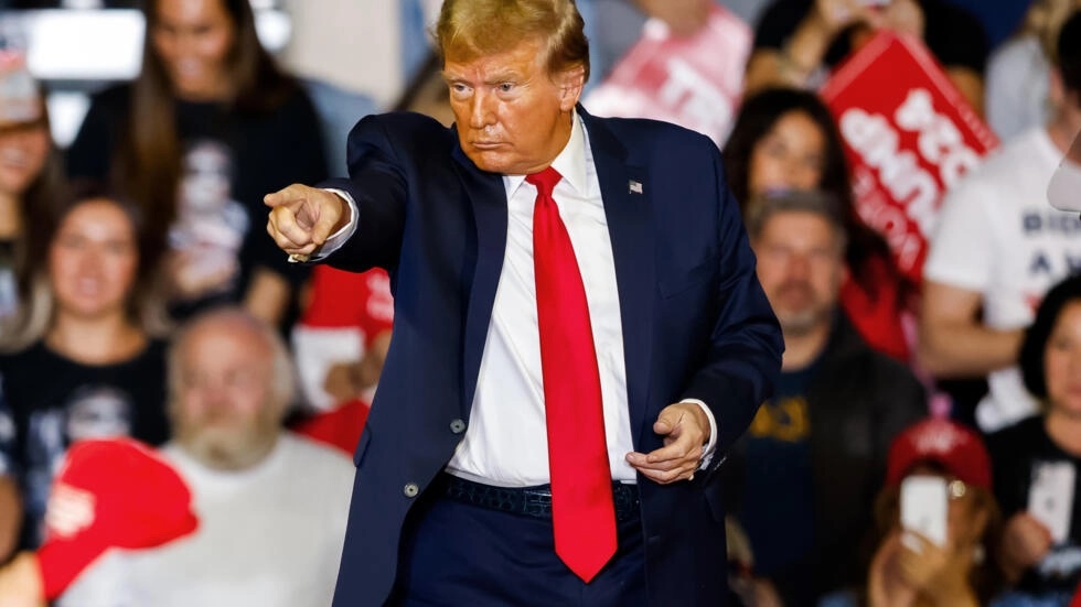 Donald Trump attends a 'Get Out the Vote' Rally in Conway, South Carolina, on February 10, 2024 © Julia Nikhinson / AFP Donald Trump attends a 'Get Out the Vote' Rally in Conway, South Carolina, on February 10, 2024 © Julia Nikhinson / AFP