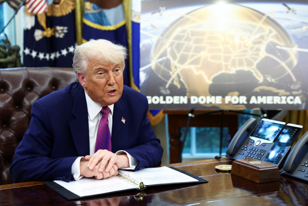 U.S. President Donald Trump makes an announcement regarding the Golden Dome missile defense shield in the Oval Office of the White House in Washington, D.C., U.S., May 20, 2025. (Reuters)