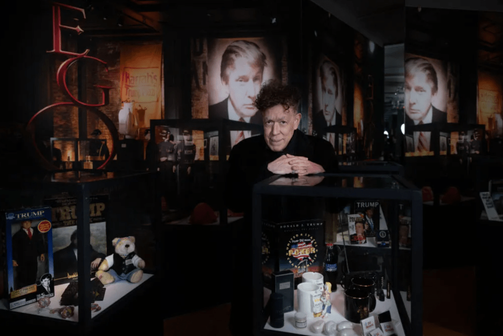 US photographer and artist Andres Serrano poses during a photo session as part of his exhibition "Portraits of America" at the Maillol Museum in Paris, 2024. (JOEL SAGET/AFP via Getty Images)