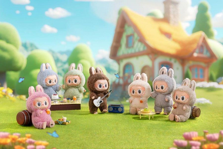 Labubu on cartoon dispaly at Pop Mart's official site