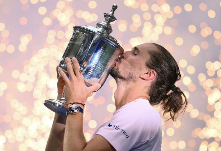 Alexander Zverev beat American Ben Shelton in the final to lift his second Slam title. AFP