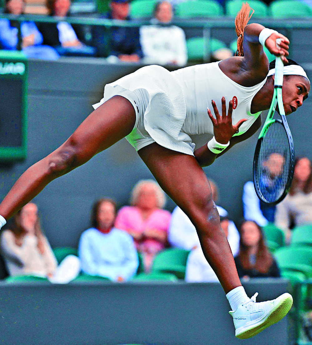 Coco Gauff in action against Sofia Kenin. Coco Gauff in action against Sofia Kenin.