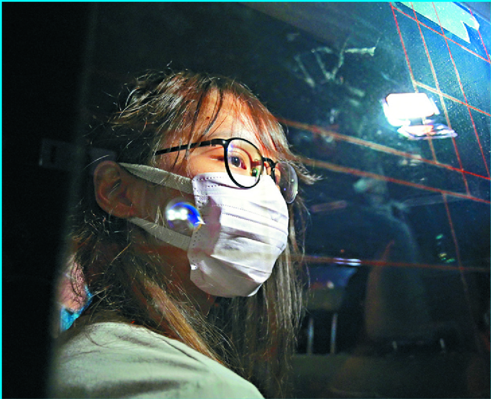 Activist Agnes Chow was also arrested last night. Sing Tao