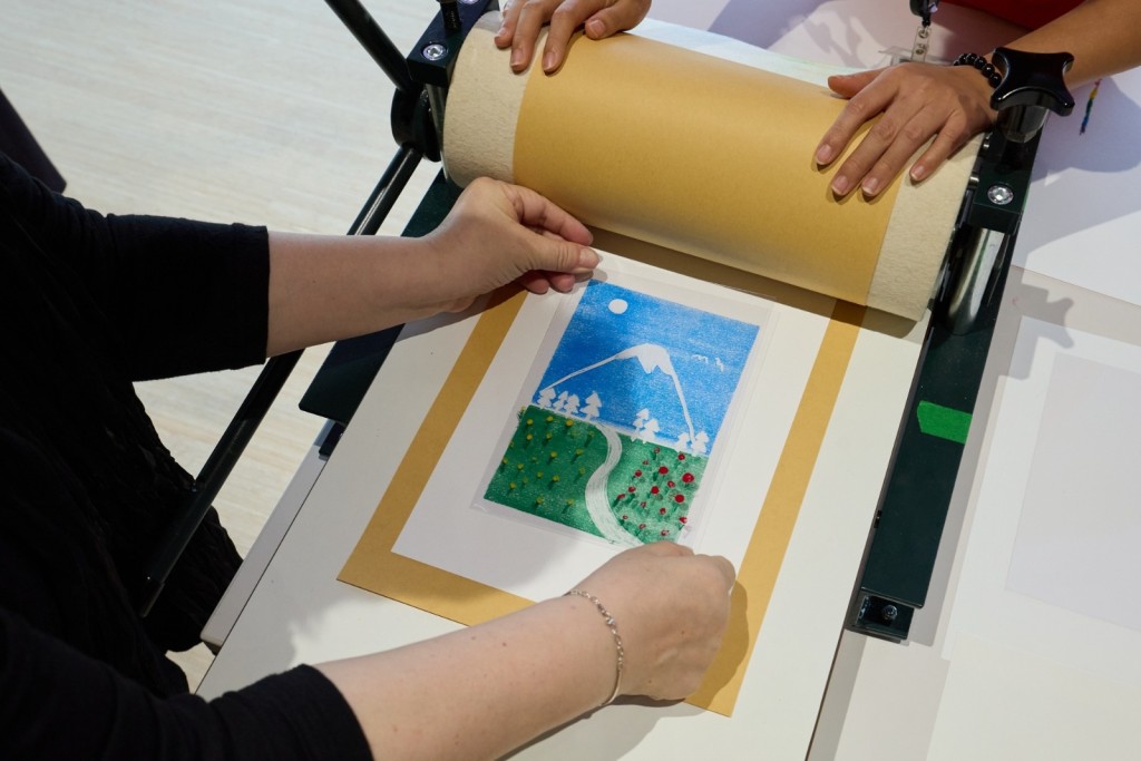 Visitors can experience printmaking firsthand.