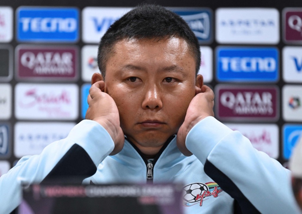 Naegohyang Women’s FC coach Ri Yu Il brushed off questions about the prospect of South Koreans cheering his side. AFP
