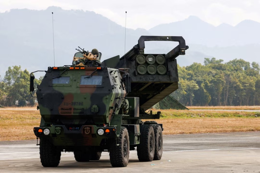 A High Mobility Artillery Rocket System (HIMARS) vehicle is on display during an annual military exercise ahead of Lunar New Year in Taichung, Taiwan, January 27, 2026. REUTERS/Ann Wang/File Photo