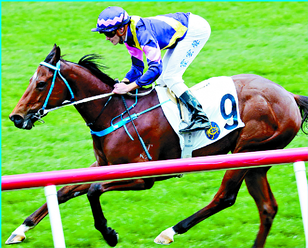 Justifying wins on debut under jockey Luke Ferraris. SING TAO Justifying wins on debut under jockey Luke Ferraris. SING TAO