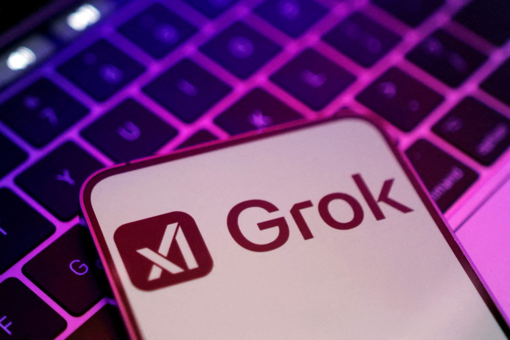 xAI and Grok logos are seen in this illustration taken, February 16, 2025. REUTERS