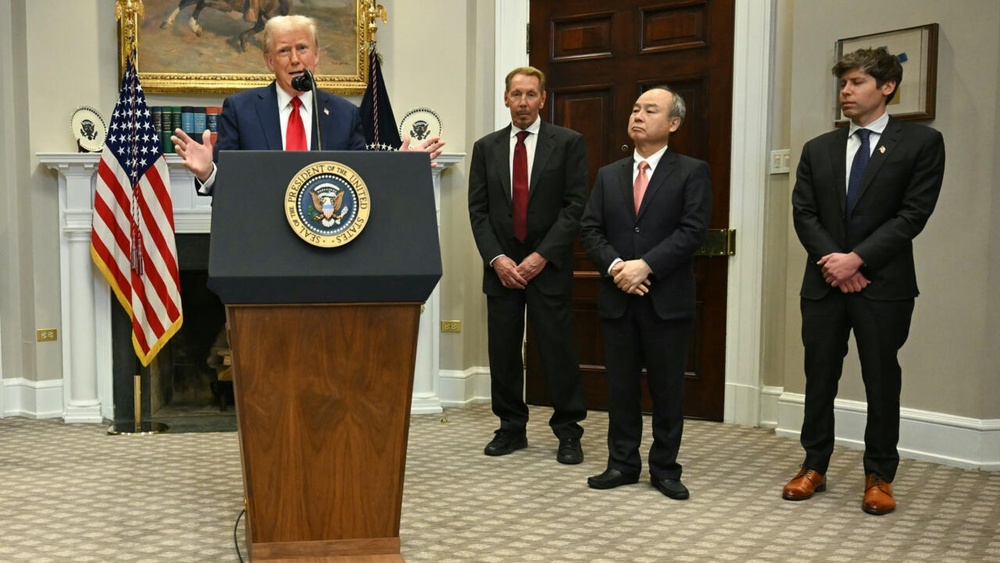 US President Donald Trump announced a major investment to build infrastructure for artificial intelligence led by Japanese giant SoftBank and ChatGPT-maker OpenAI © Jim WATSON / AFP US President Donald Trump announced a major investment to build infrastructure for artificial intelligence led by Japanese giant SoftBank and ChatGPT-maker OpenAI © Jim WATSON / AFP