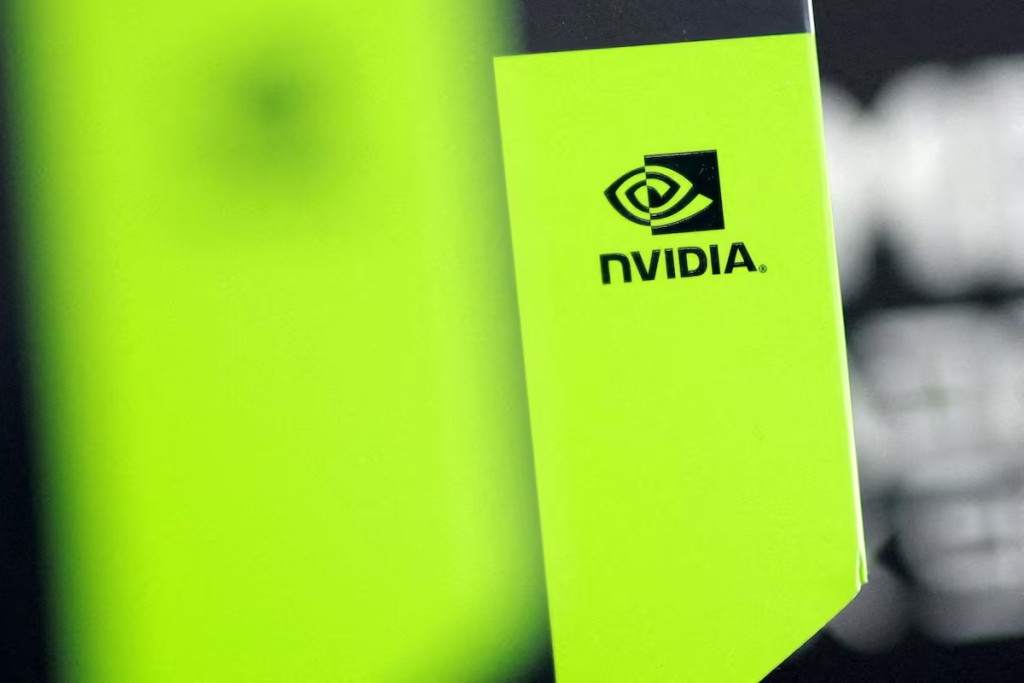 The Nvidia logo is seen on a graphic card package in this illustration created on August 19, 2025. REUTERS