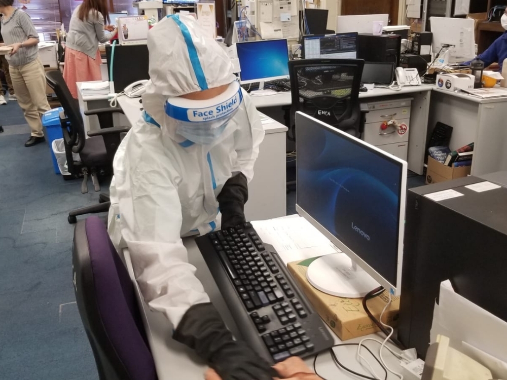 RTHK headquarters in Kowloon Tong was disinfected last week. RTHK headquarters in Kowloon Tong was disinfected last week.