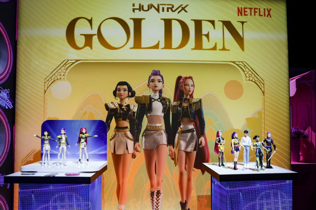 Figures from the "KPop Demon Hunters" toy series are on display at Mattel's booth at the New York Toy Fair in New York City, U.S. (Reuters/File)