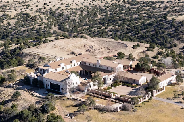 A drone view shows Zorro Ranch, a property formerly owned by Jeffrey Epstein, near Stanley, New Mexico, U.S. March 8, 2026. REUTERS/Rebecca Noble