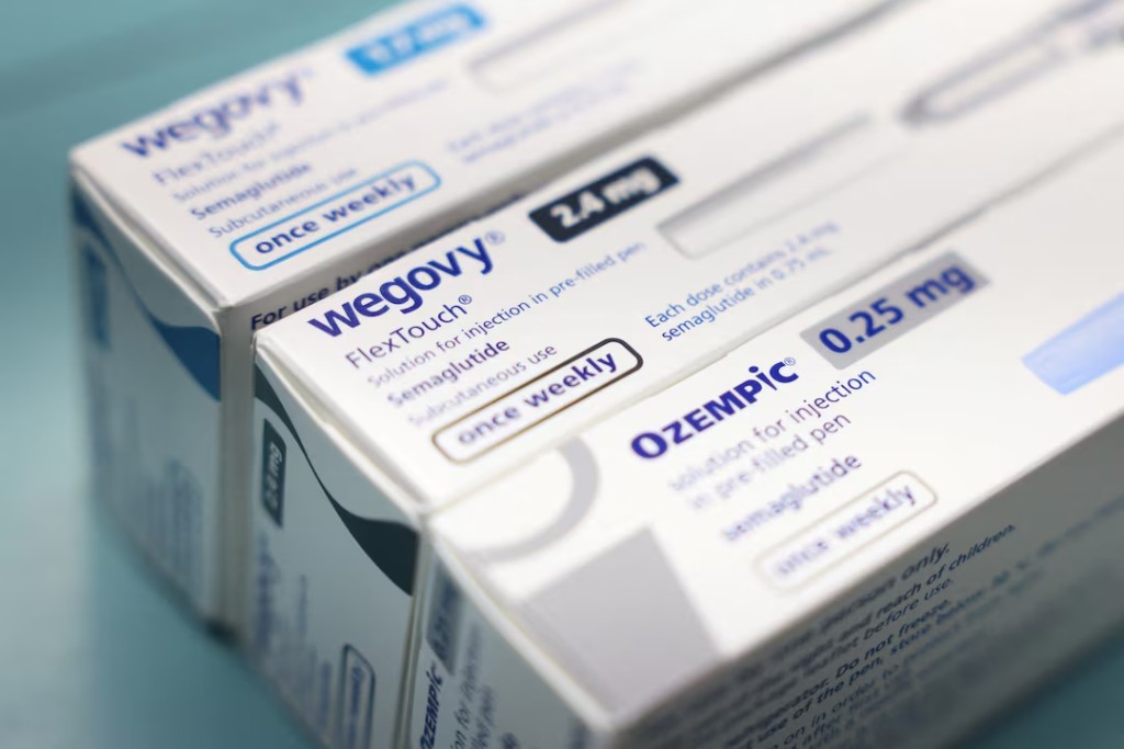  Boxes of Ozempic and Wegovy made by Novo Nordisk are seen at a pharmacy in London, Britain March 8, 2024. REUTERS/Hollie Adams