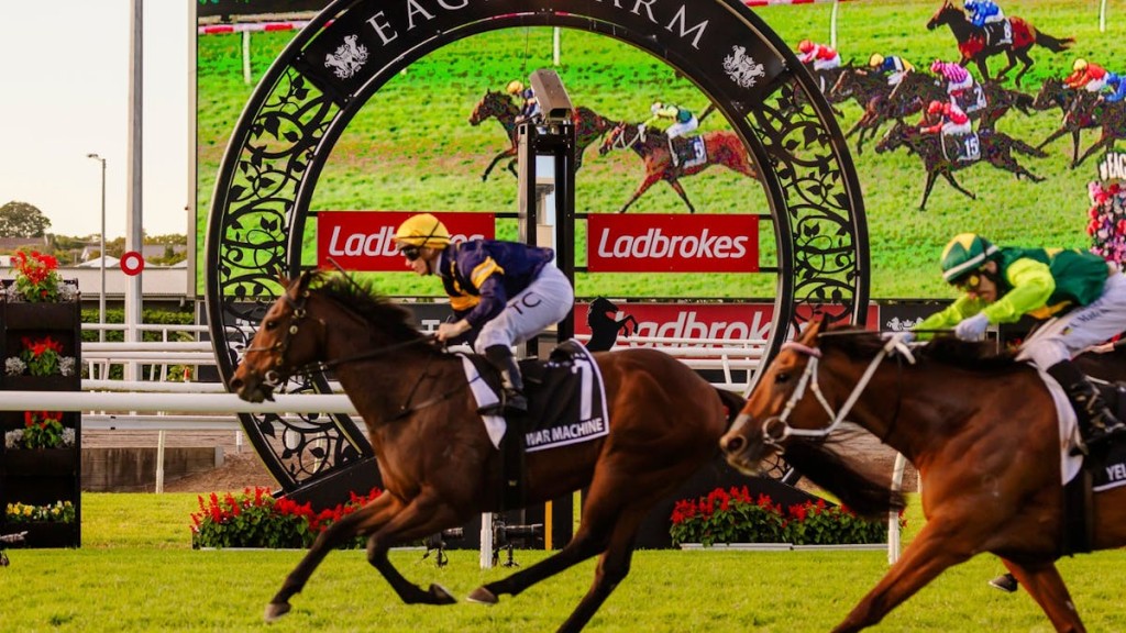 Eagle Farm racing action. Photo: Eagle Farm Racecourse
