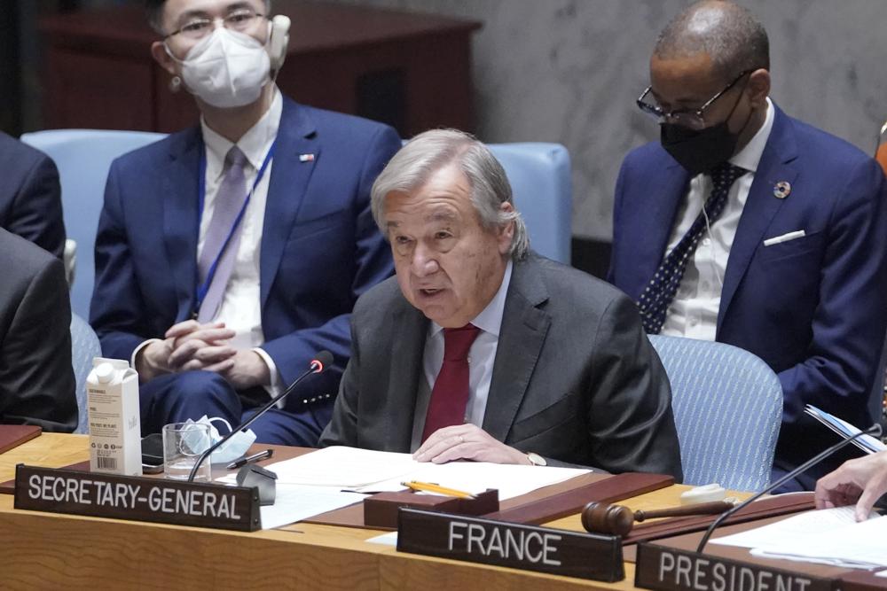 U.N. Secretary-General Antonio Guterres warned Monday that the world is in “a life-or-death struggle” for survival as “climate chaos gallops ahead”. (AP) U.N. Secretary-General Antonio Guterres warned Monday that the world is in “a life-or-death struggle” for survival as “climate chaos gallops ahead”. (AP)