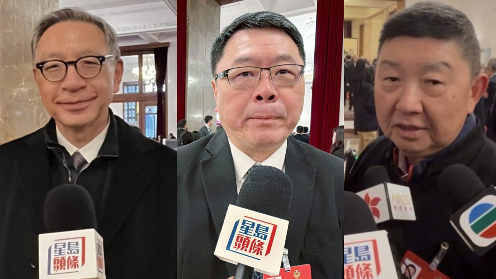 (From left) Francis Lui Yiu-tung, Sunny Chai Ngai-chiu, David Lie Tai-chong