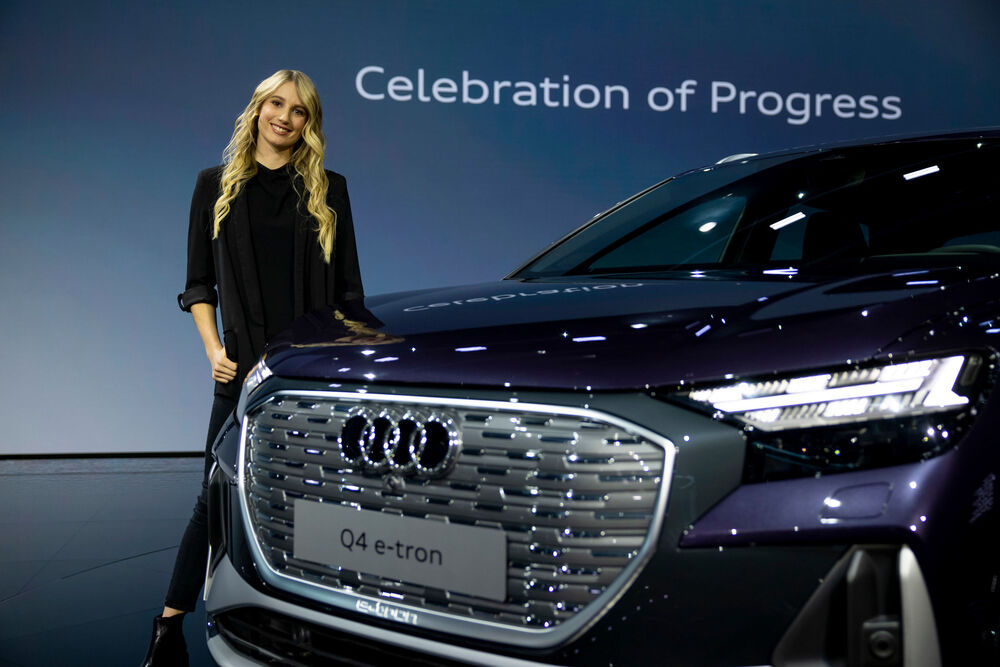 Anna Gasser, snowboarder, says nature is part of my sport, and driving a car with no CO2 emissions felt good.