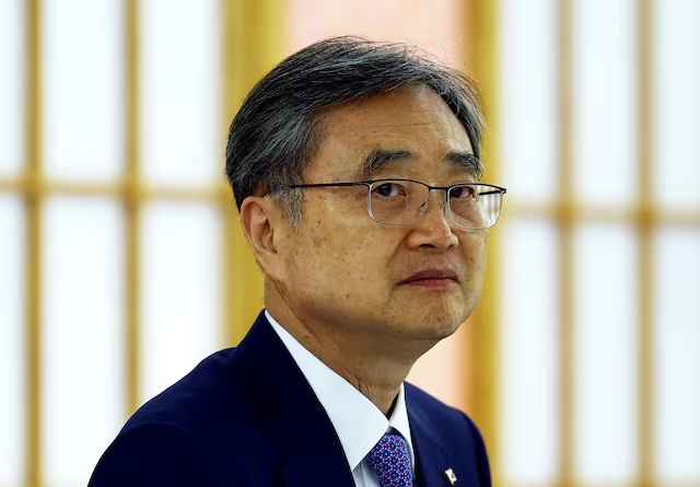 South Korea's Foreign Minister Cho Hyun attends a meeting with Japan's Foreign Minister Takeshi Iwaya (not pictured) at Foreign Ministry in Tokyo, Japan July 29, 2025. REUTERS/Issei Kato/Pool/File Photo