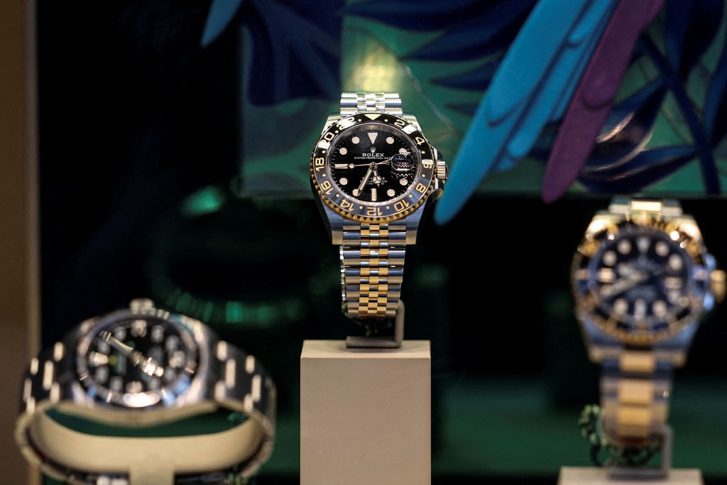 Rolex watches are displayed at a store in New York City, U.S., April 8, 2025. REUTERS/Jeenah Moon