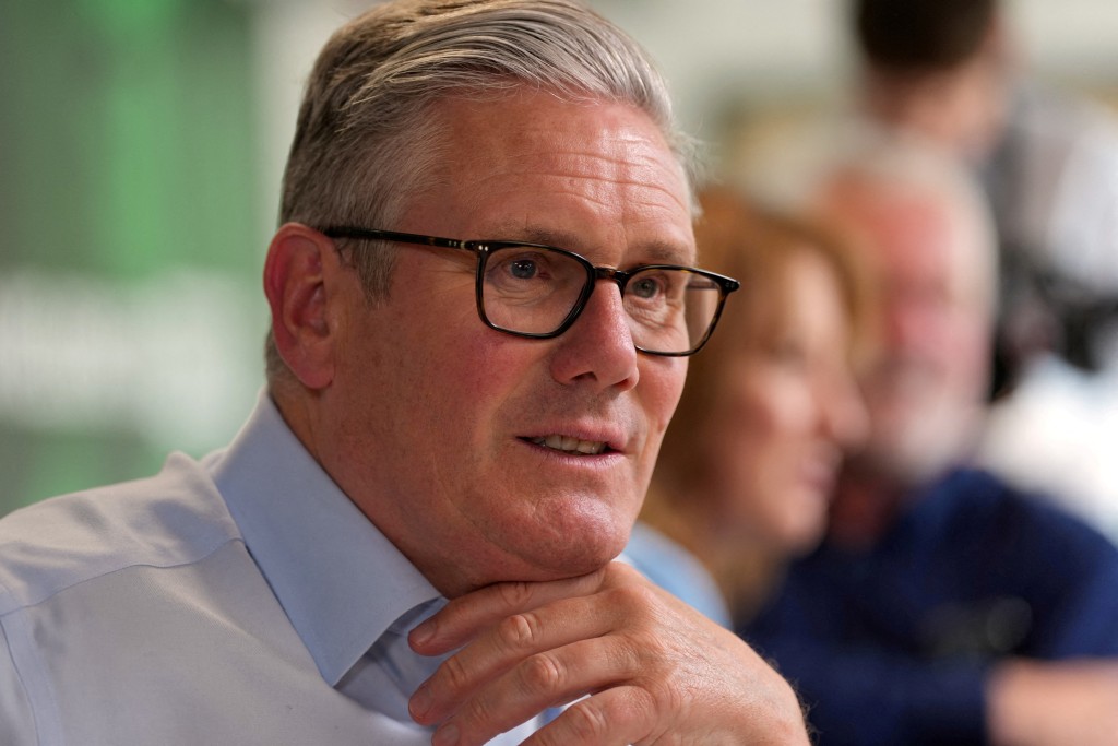 Britain’s Prime Minister Keir Starmer visits a children’s activity centre in Essex, Britain, May 21, 2026. (Reuters)