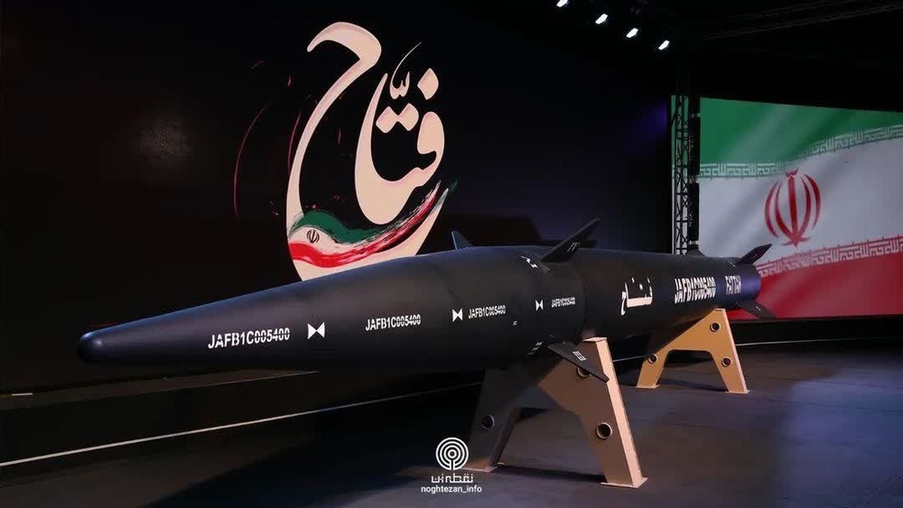 Iranian Fattah hypersonic missile. (Twitter) Iranian Fattah hypersonic missile. (Twitter)