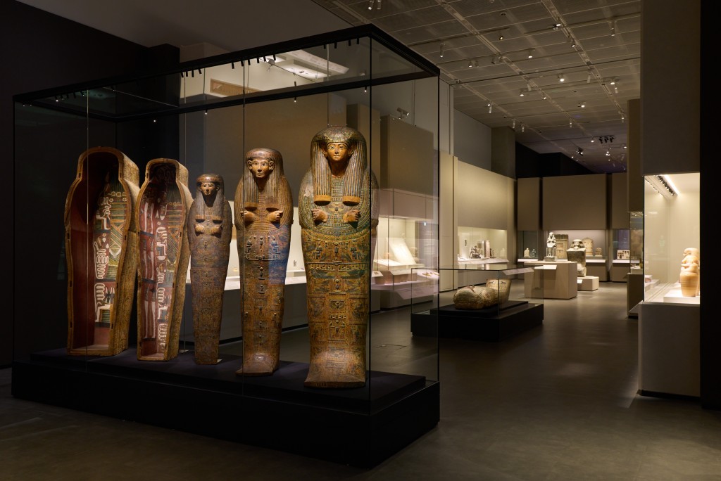 A set of coffins belonged to Pedeamun, a priest of Amun, was displayed at Gallery 9 of the Hong Kong Palace Musuem.