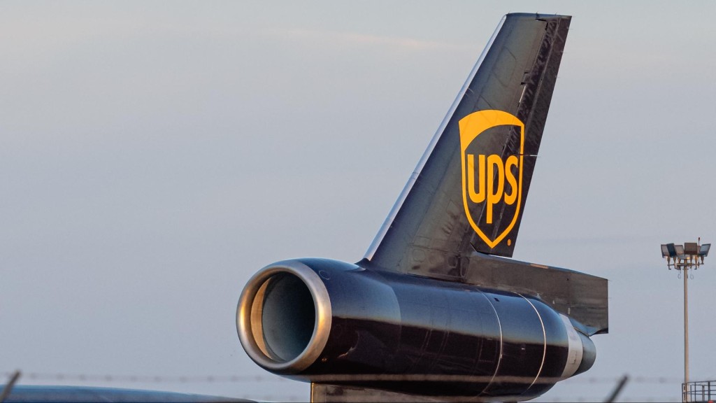 Credit: AP Photo/Jon Cherry The tail engine of a UPS MD-11 is seen at UPS Worldport at Louisville Muhammad Ali International Airport on Wednesday, Nov. 5, 2025, in Louisville.