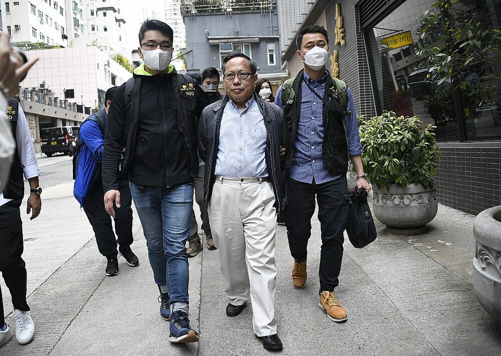 Albert Ho, arrested at his flat in Tin Hau, was formerly the vice chairman of an alliance that staged the annual June 4 vigil. SING TAO Albert Ho, arrested at his flat in Tin Hau, was formerly the vice chairman of an alliance that staged the annual June 4 vigil. SING TAO