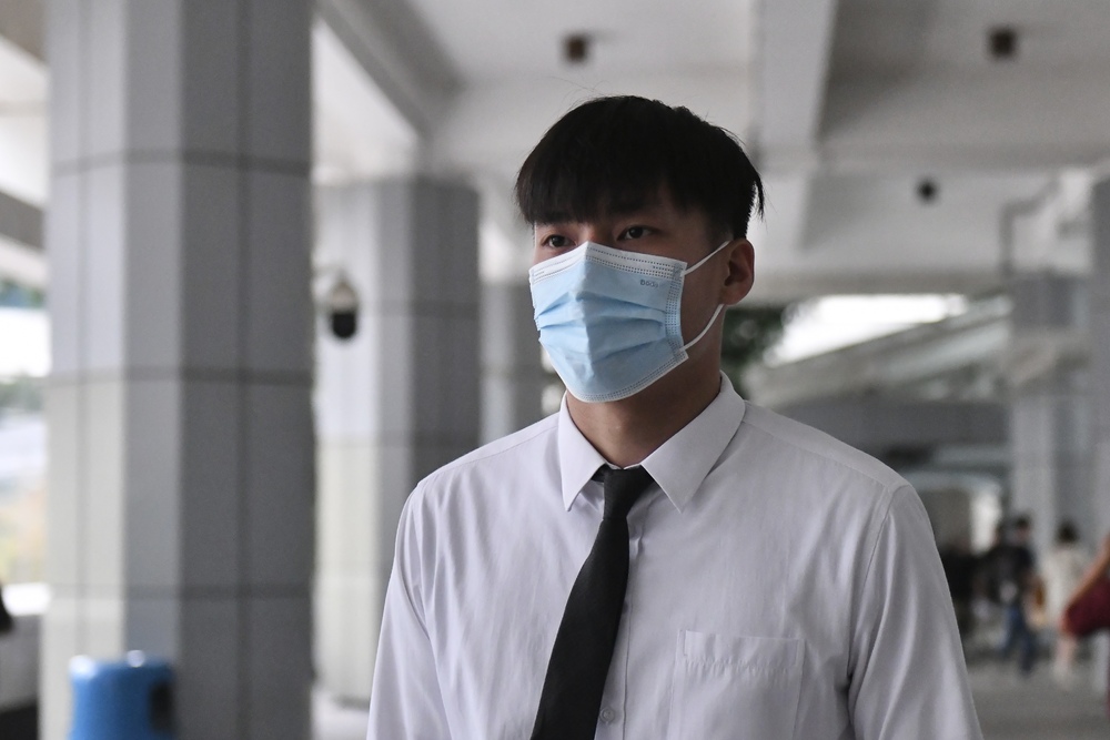 Twenty-six-year-old defendant Yip Ka-yu outside the court building on September 6, 2023. File photo. Twenty-six-year-old defendant Yip Ka-yu outside the court building on September 6, 2023. File photo.