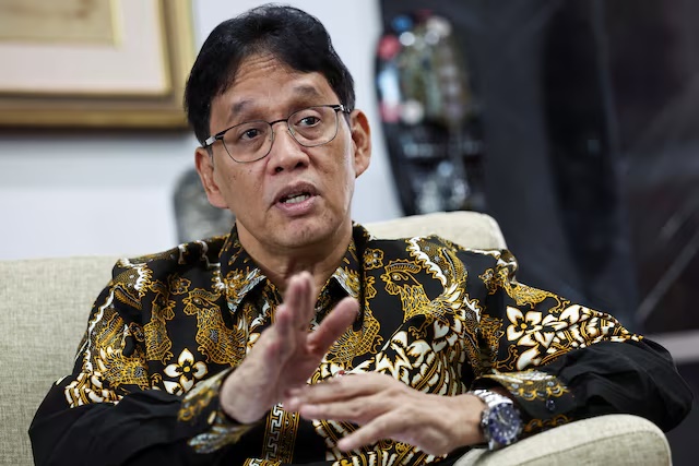 Indonesia's Finance Minister Purbaya Yudhi Sadewa gestures as he speaks during an interview with Reuters in Jakarta, Indonesia, March 3, 2026. REUTERS/Willy Kurniawan