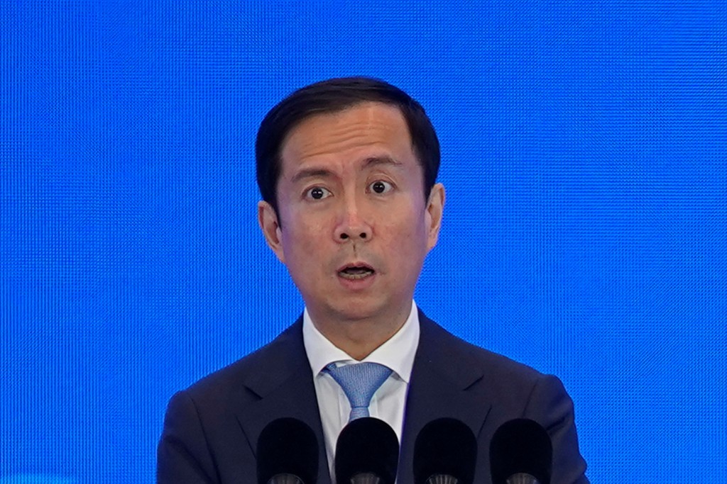 Former Alibaba Group CEO Daniel Zhang (Zhang Yong) speaks at the World Internet Conference (WIC) in Wuzhen, Zhejiang province, China, November 23, 2020. REUTERS/Aly Song