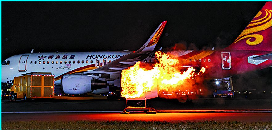 A simulated crash that leads to a blaze and chemical leakage is tackled by people from various government agencies during the drill.
