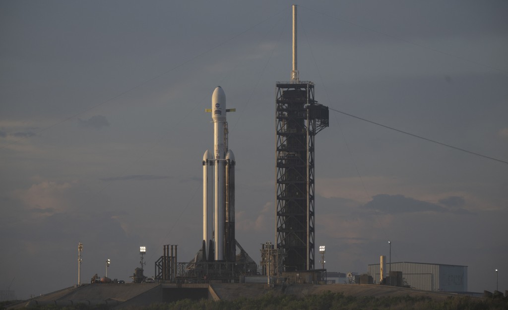 n this NASA handout, NASA's Nancy Grace Roman Space Telescope, encapsulated in a protective payload fairing atop a SpaceX Falcon Heavy rocket, is seen at sunrise on August 29, 2026, at Launch Complex 39A at NASA's Kennedy Space Center in Cape Canaveral, Florida. Roman will investigate dark energy and dark matter, conduct a statistical census of planetary systems, and enable a broad range of additional astrophysics research. Liftoff from NASA Kennedy is targeted for Aug. 30, 2026. Joel Kowsky/NASA via Getty