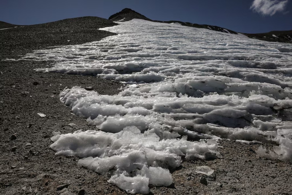 A view shows the Iver glacier in the Andes mountain range. Rising global temperatures due to climate change have led the glacier to retreat and the permafrost to melt. REUTERS/Ivan Alvarado S/File Photo