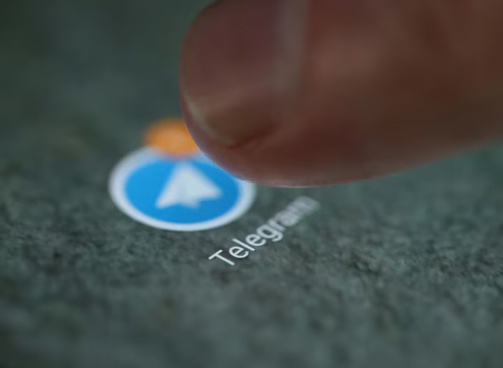 The Telegram app logo is seen on a smartphone in this picture illustration. (Reuters) The Telegram app logo is seen on a smartphone in this picture illustration. (Reuters)