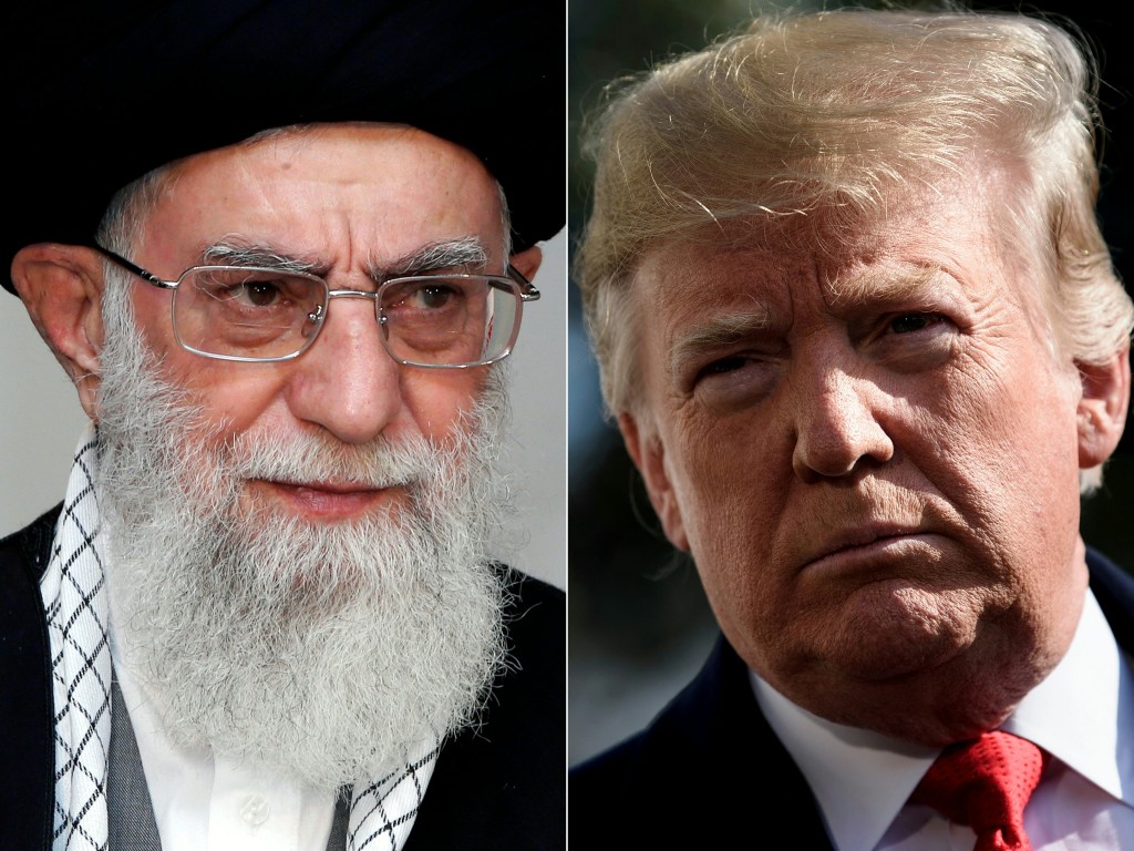 Ayatollah Ali Khamenei (L) and Donald Trump (R) (AFP)