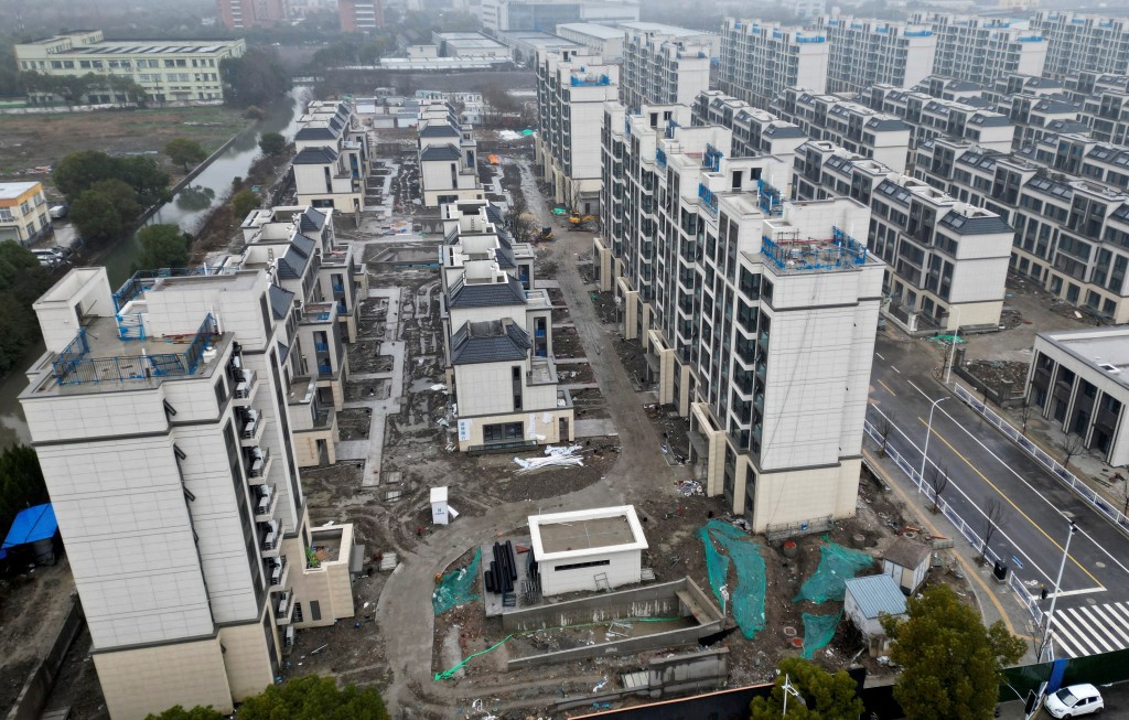A drone view of an under-construction residential development by Country Garden in Shanghai, China February 29, 2024. REUTERS/Xihao Jiang
