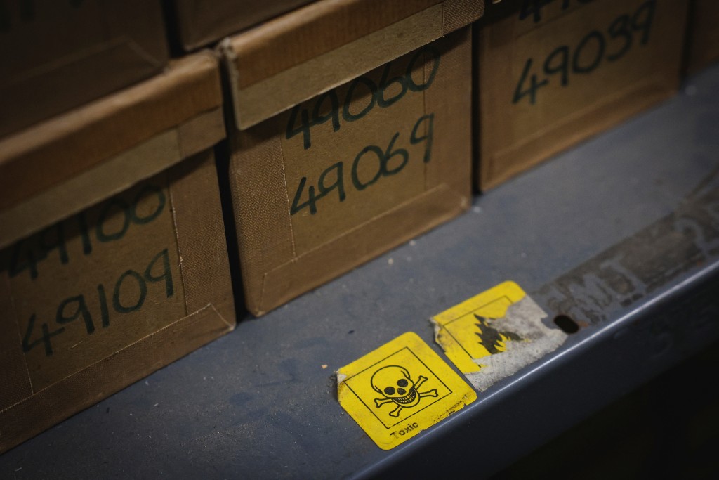 Photo by ADRIAN DENNIS / AFP  This photo taken on January 14, 2026 shows cancer samples removed in surgery, seen in a storeroom at St Mark’s hospital at Northwick Park in Harrow, west London.