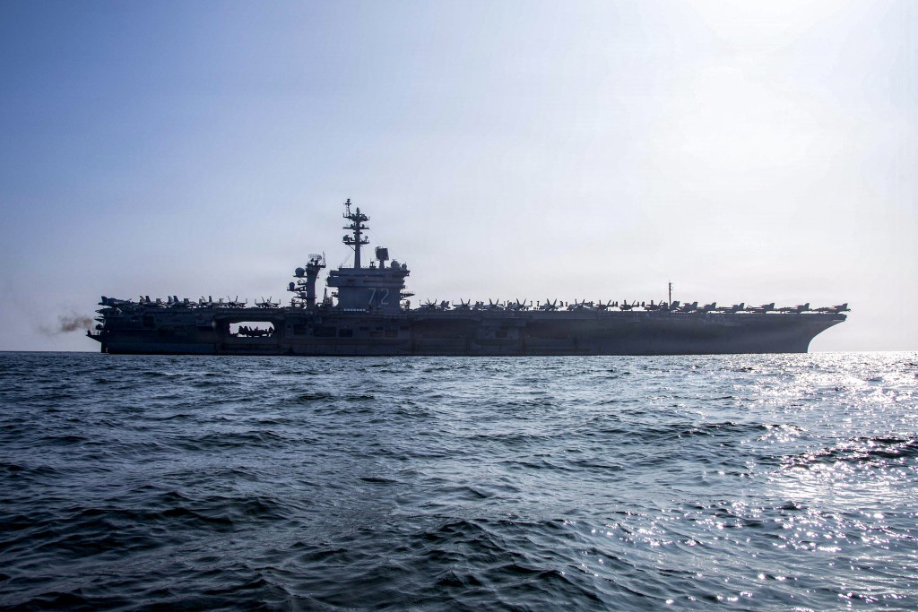 The Nimitz-class aircraft carrier USS Abraham Lincoln (CVN 72) sails in the Arabian Sea on February 11, 2026. (AFP)