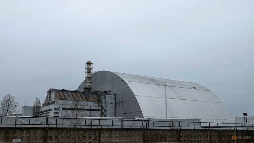 A general view of the New Safe Confinement structure at the Chornobyl Nuclear Power Plant in the Kyiv region on Apr 12, 2025. (File photo: Reuters/Valentyn Ogirenko)