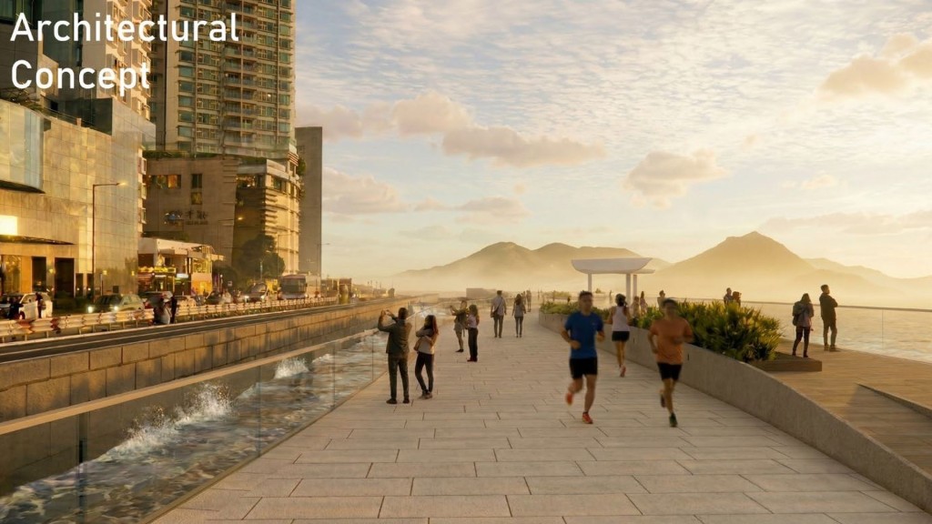 A computer-generated image released by the Civil Engineering and Development Department (CEDD) showing the proposed project.