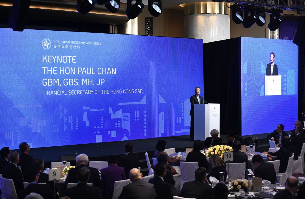 Paul Chan speaks at 2024 GFLIS summit. SINGTAO