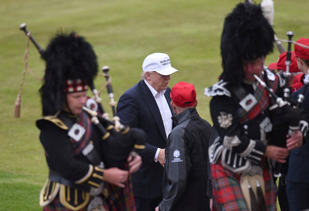 U.S. President Donald Trump will travel to Scotland next week, with stops planned at his two golf resorts in Turnberry and Aberdeenshire. (File)