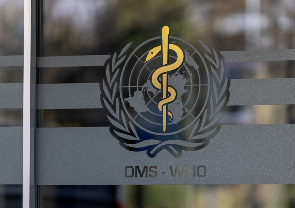 FILE PHOTO: The logo of the World Health Organization is seen at the WHO headquarters in Geneva, Switzerland, January 28, 2025. REUTERS/Denis Balibouse/File Photo