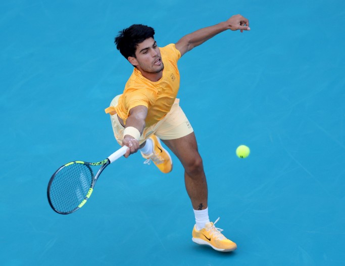 Carlos Alcaraz lost to Sebastian Korda in three sets in the third round at the Miami Open. AFP